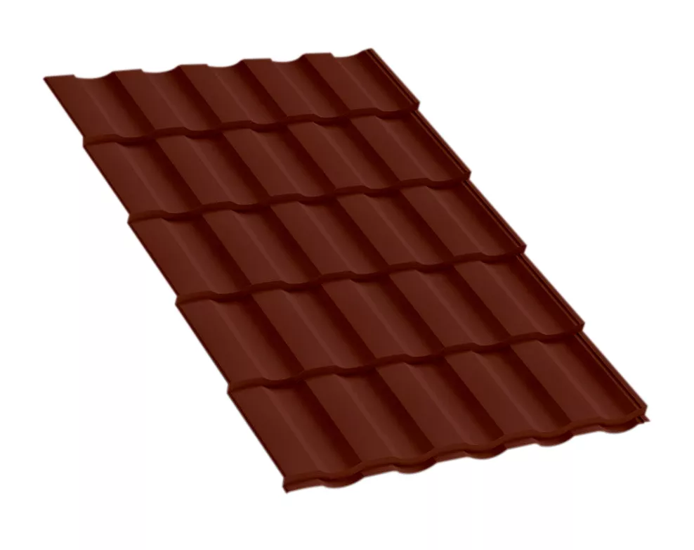Металлочерепица Монтекристо-S PURETAN 0.5 мм RR 29 Вишневый купить в краснодаре