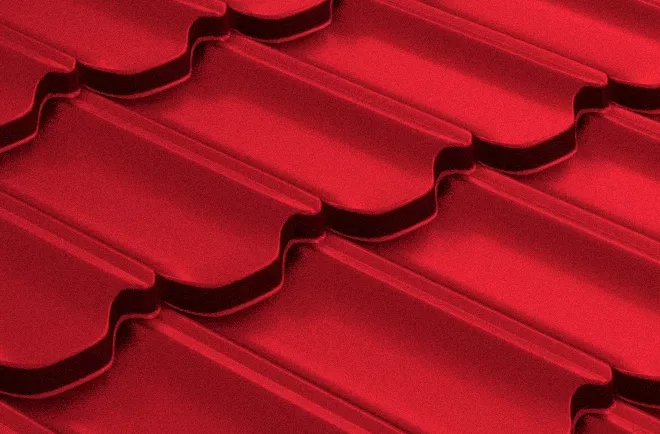 Металлочерепица Grand Line Квинта плюс 3D (Kvinta Plus 3D) 0,45 Полиэстер RAL 3003 рубиново-красный купить в краснодаре