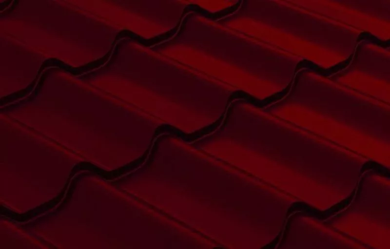Металлочерепица Grand Line Классик (Classic) 0.5 Satin Matt RAL 3005 красное вино купить в краснодаре