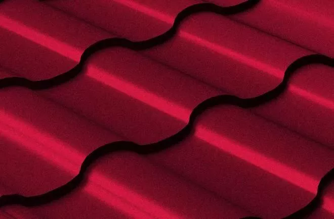 Металлочерепица GL Кредо (Kredo) 0.45 Drap RAL 3005 красное вино купить в краснодаре