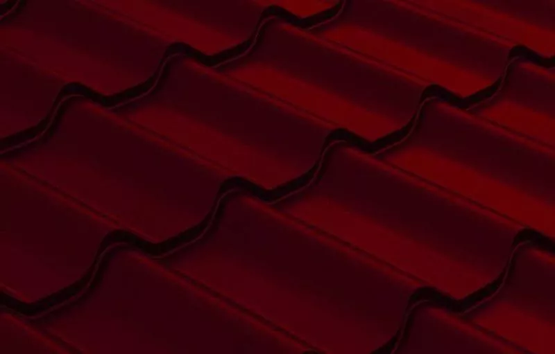 Металлочерепица GL Классик (Classic) 0.45 Drap RAL 3005 красное вино купить в краснодаре