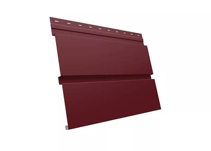 Металлический сайдинг Grand Line Квадро Брус Satin 0,5 мм RAL 3005 Красное вино купить в краснодаре