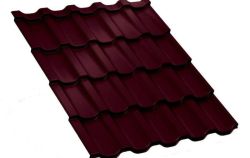 Металлочерепица Трамонтана-X Prisma 0,5 мм RAL 3005 Красное вино