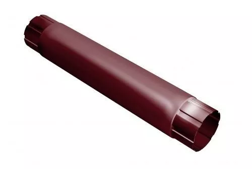 Труба круглая соединительная Grand Line 125/90 мм 1м RAL 3005 Красное вино купить в краснодаре