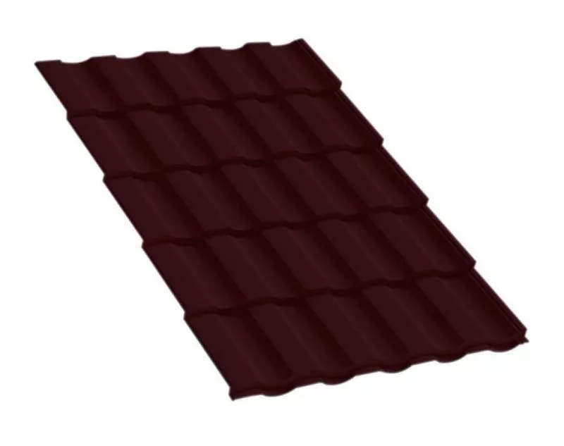 Металлочерепица Монтекристо-SL PURMAN 0.5 мм RAL 3005 Красное вино купить в краснодаре
