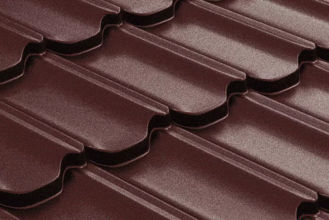 Металлочерепица GL Квинта плюс 3D (Kvinta Plus 3D) 0,5 GreenCoat Pural RR 29 Вишневый купить в краснодаре