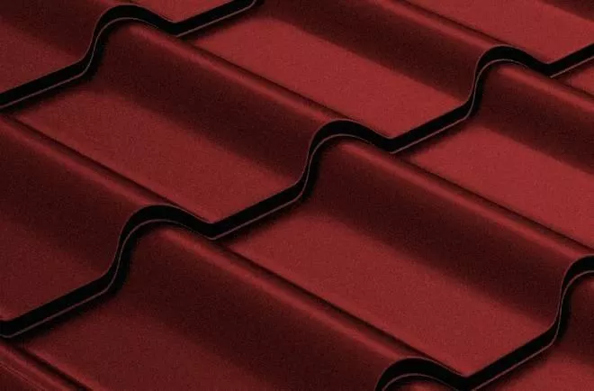 Металлочерепица GL Камея (Kamea) 0,5 GreenCoat Pural Matt RR 29 Вишневый купить в краснодаре