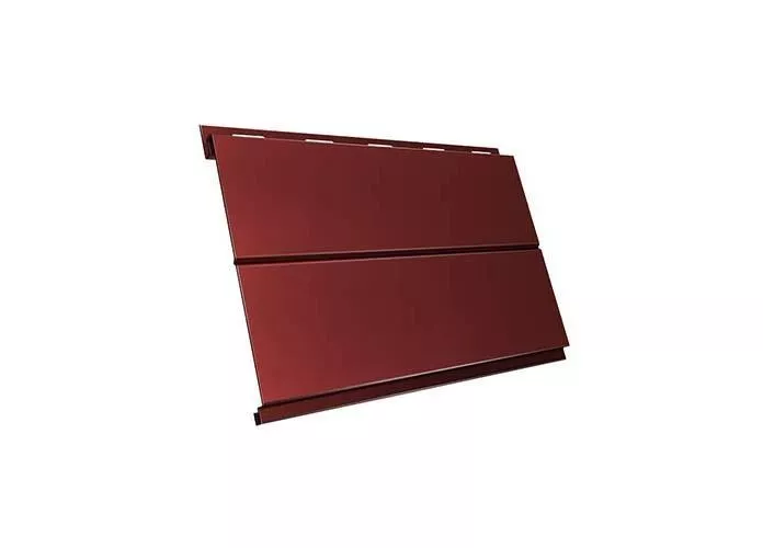 Металлический сайдинг Grand Line Вертикаль Line Satin 0,5 мм RAL 3009 Оксидно-красный купить в краснодаре