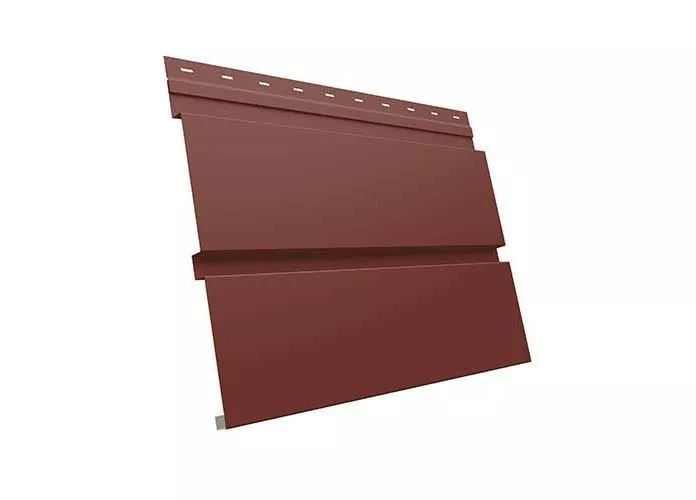 Металлический сайдинг Grand Line Квадро Брус GreenCoat Pural RAL 3009 Оксидно-красный купить в краснодаре