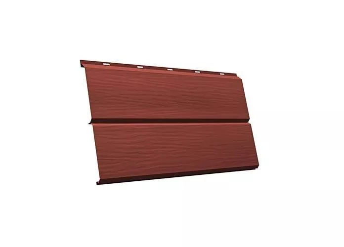 Металлический сайдинг Grand Line ЭкоБрус 3D Satin 0,5 мм RAL 3009 Оксидно-красный купить в краснодаре