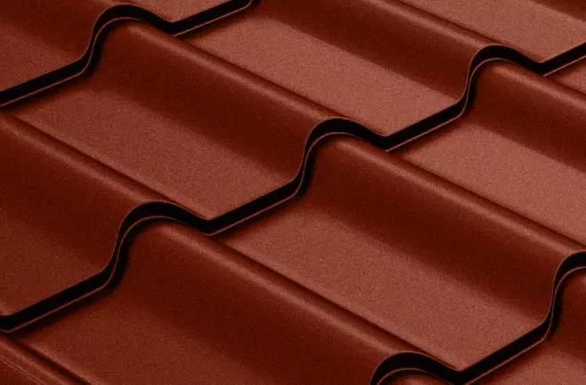 Металлочерепица Grand Line Камея (Kamea) 0,45 Полиэстер RAL 3011 коричнево-красный купить в краснодаре