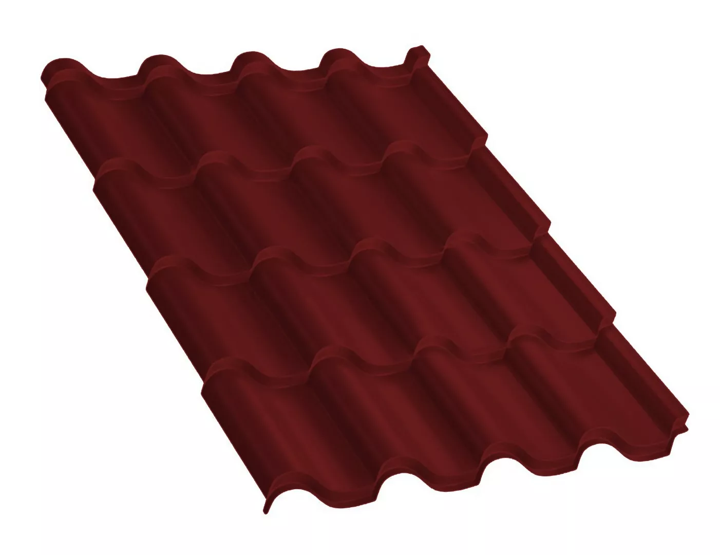 Металлочерепица Монтерроса-XL NormanMP 0.5 мм RAL 3011 Коричнево-красный купить в краснодаре