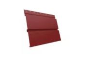 Металлический сайдинг Grand Line Квадро Брус PE 0,45 мм RAL 3011 Коричнево-красный – Купить оптом и в розницу