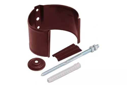 Кронштейн трубы на кирпич Grand Line 90 мм 125/90 мм RAL 3011 Коричнево-красный купить в краснодаре