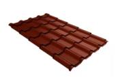 Металлочерепица Grand Line Камея (Kamea) 0,45 Полиэстер RAL 3011 коричнево-красный – Купить оптом и в розницу