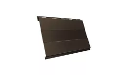 Металлический сайдинг Grand Line Вертикаль Проф Satin Matt 0,5 мм RAL 8019 Темно-коричневый. Артикул: GrandLine-MS780