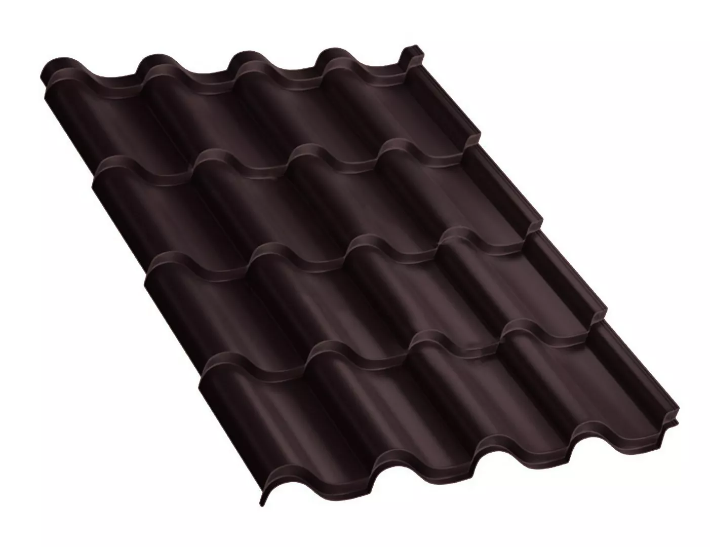 Металлочерепица Монтерроса-XL NormanMP 0.5 мм RR 32 Темно-коричневый купить в краснодаре