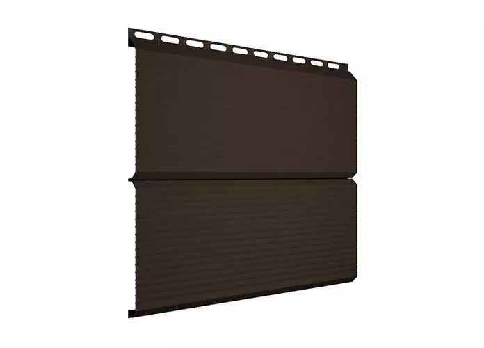 Металлический сайдинг Grand Line ЭкоБрус Гофр Satin 0,5 мм RAL 8019 Темно-коричневый купить в краснодаре