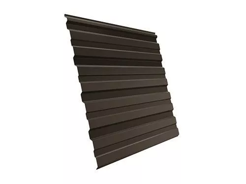 Профнастил Grand Line С10 A Rooftop Matte(Стальной бархат) 0,5 мм RAL 8019 Темно-коричневый купить в краснодаре