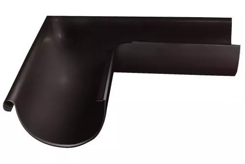 Угол желоба внешний 90° Optima Grand Line 125 мм RR 32 Темно-коричневый купить в краснодаре