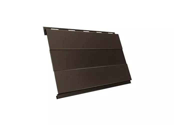 Металлический сайдинг Grand Line Вертикаль Проф GreenCoat Pural Matt RAL 8019 Темно-коричневый купить в краснодаре