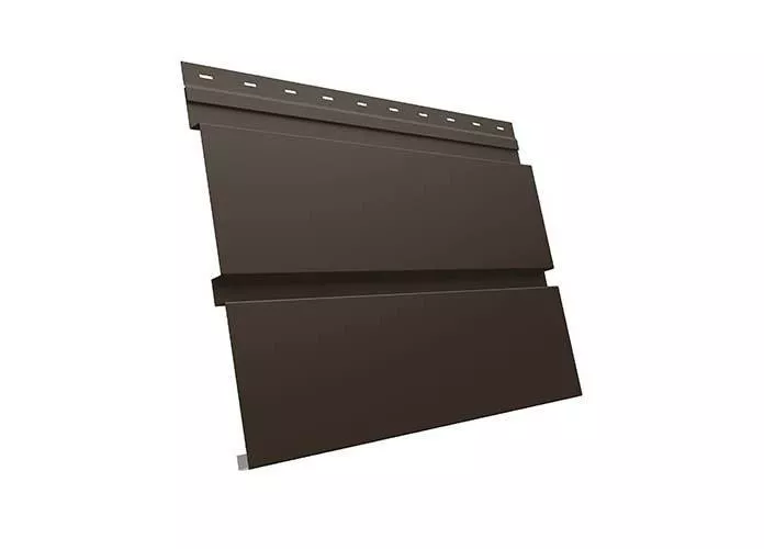 Металлический сайдинг Grand Line Квадро Брус GreenCoat Pural RR 32 Темно-коричневый купить в краснодаре