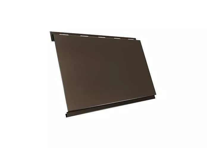 Металлический сайдинг Grand Line Вертикаль Классик PurLite Matt 0,5 мм RAL 8019 купить в краснодаре