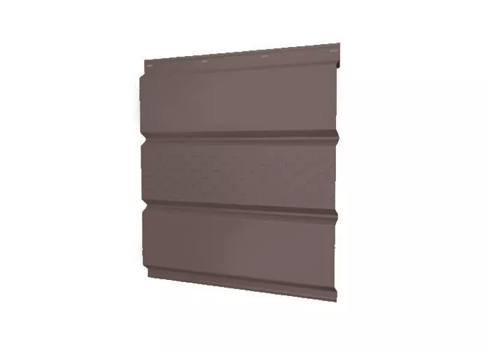 Софит металл GL с центральной перфорацией Drap 0,45 мм RR 32 темно-коричневый купить в краснодаре