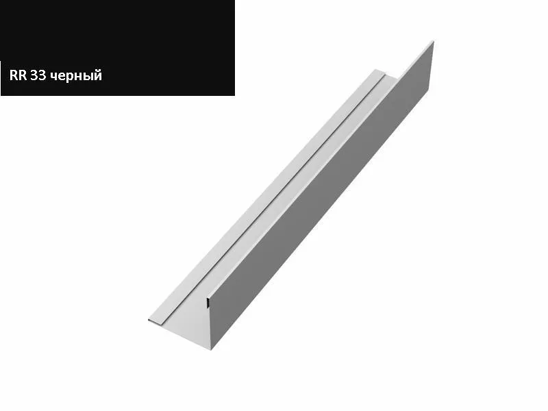 Планка завершающая 50х50 жалюзи Milan 0,5 GreenCoat Pural BT matt RR 33 черный (RAL 9005 черный) GL купить в краснодаре