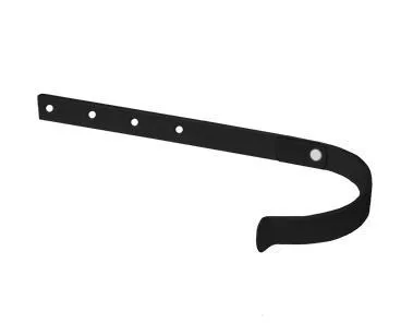 Держатель желоба Металл Профиль Престиж D125х280 (3 мм) RAL 9005 Черный темный купить в краснодаре