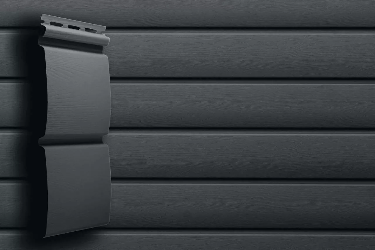 Виниловый сайдинг Grand Line Блок-хаус D4.8 Acryl Графит купить в краснодаре