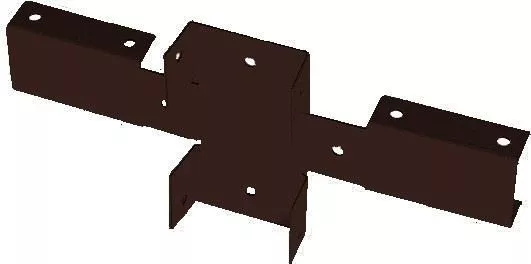 Кронштейн 60х60 универсальный. RAL 8017 Коричневый купить в краснодаре