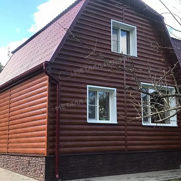 Сайдинг МЕТАЛЛ ПРОФИЛЬ Woodstock-Н-28х330 (ECOSTEEL-01-МореныйДуб-0.5) купить в краснодаре