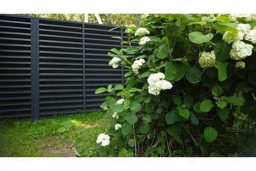 Ворота откатные Жалюзи к кирпичному столбу 2,0х4,5 RAL 7016 Антрацитово-серый GL купить в краснодаре