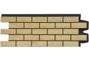 Фасадные панели GRAND LINE Коллекция Состаренный Кирпич Design Plus Ваниль с черным швом – Купить оптом и в розницу