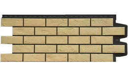 Фасадные панели GRAND LINE Коллекция Состаренный Кирпич Design Plus Ваниль с черным швом. Цена: 833 руб. Артикул: FP_GLN012_2