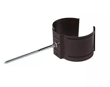 Держатель трубы D90 (на кирпич) МП GrandSystem. RAL 8017 Коричневый купить в краснодаре