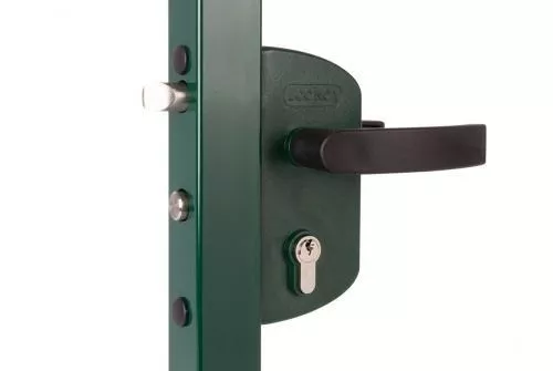 Замок LAKZ 6060 P1L корпус из полимиада с ручками из полимиада, зеленый RAL 6005 GL купить в краснодаре