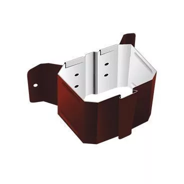 Держатель трубы на дерево 76х102 Металл Профиль Бюджет. PE RAL 3005 Красное вино купить в краснодаре