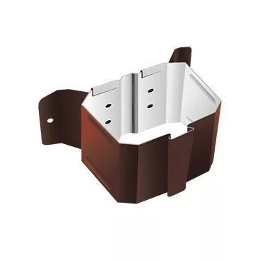 Держатель трубы на дерево 76х102 Металл Профиль Бюджет. PE RAL 8017 Коричневый купить в краснодаре