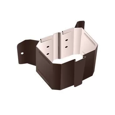 Держатель трубы на дерево 76х102 Металл Профиль Бюджет. PE RAL RR 32 Темно-коричневый купить в краснодаре