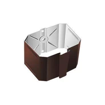 Держатель трубы на кирпич 76х102 Металл Профиль Бюджет. PE RAL 8017 Коричневый купить в краснодаре