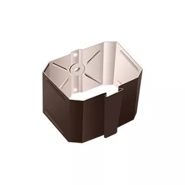 Держатель трубы на кирпич 76х102 Металл Профиль Бюджет. PE RR 32 Темно-коричневый купить в краснодаре