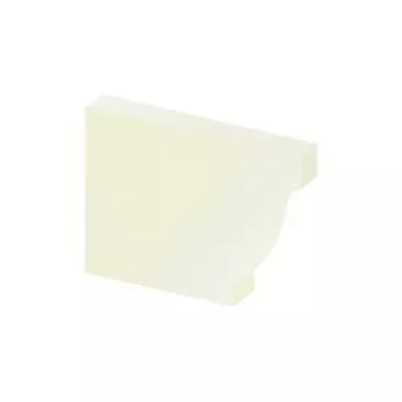 Заглушка желоба левая 120 мм. Металл Профиль Бюджет PE RAL 9003 Белый купить в краснодаре