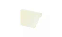 Заглушка желоба левая 120 мм. Металл Профиль Бюджет PE RAL 9003 Белый. Цена: 89 руб. Артикул: MP_voda_Budjet_135_2