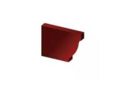Заглушка желоба левая 120 мм. Металл Профиль Бюджет PE RAL 3005 Красное вино – Купить оптом и в розницу
