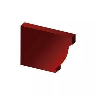Заглушка желоба левая 120 мм. Металл Профиль Бюджет PE RAL 3005 Красное вино купить в краснодаре