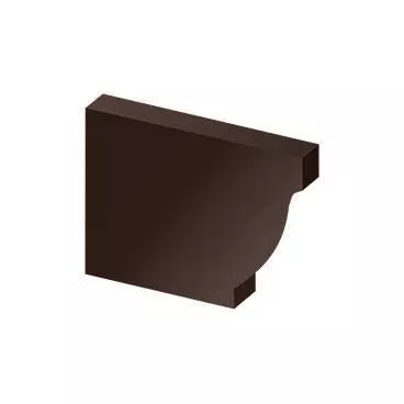 Заглушка желоба левая 120 мм. Металл Профиль Бюджет PE RR 32 Темно-коричневый купить в краснодаре