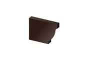 Заглушка желоба левая 120 мм. Металл Профиль Бюджет PE RR 32 Темно-коричневый – Купить оптом и в розницу