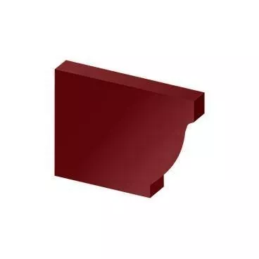 Заглушка желоба левая 120 мм. Металл Профиль Бюджет PE RAL 3011 Коричнево-красный купить в краснодаре